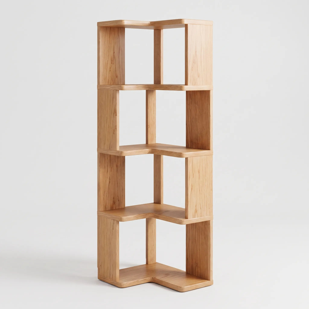 Cornixa - Tall Corner Bookshelf